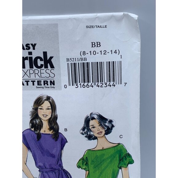 Butterick Misses Dress Sewing Pattern Sz 8-14 B5211 - uncut - Picture 2 of 3